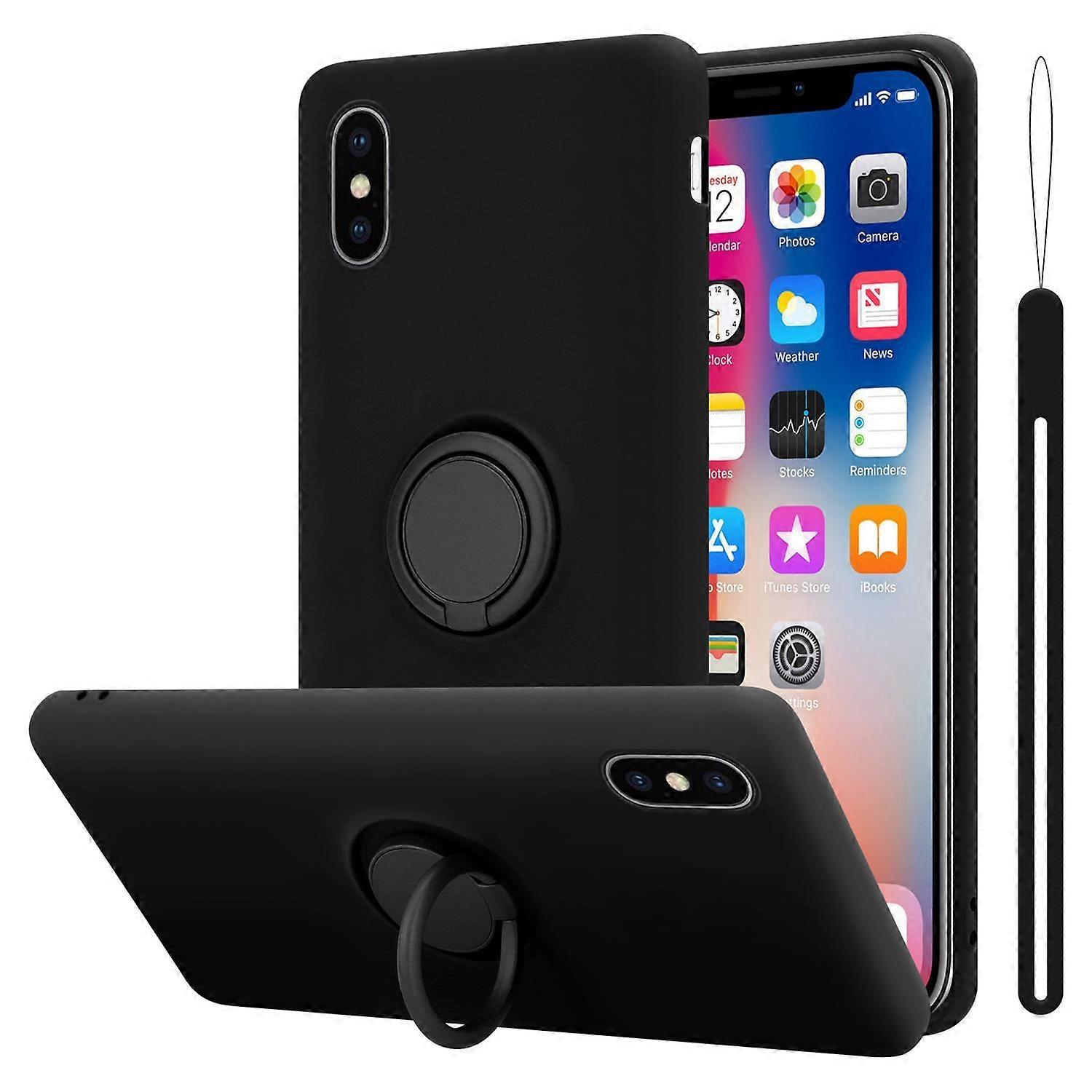 iPhone X / XS Protective Case TPU Case - Liquid Design with Ring