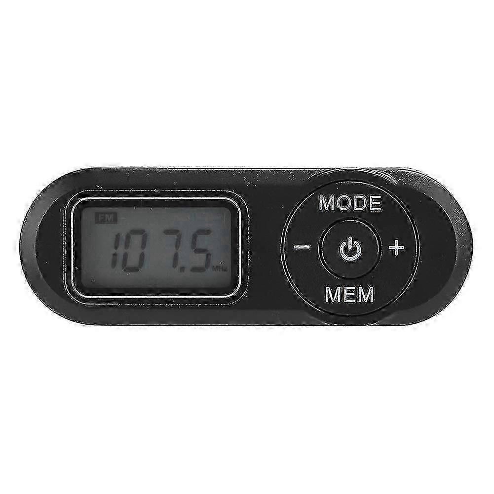 Portable FM Radio with LCD Display & Built-in Speaker, Mini Walkman Music Player with 20 Station Memory and Headphone Jack