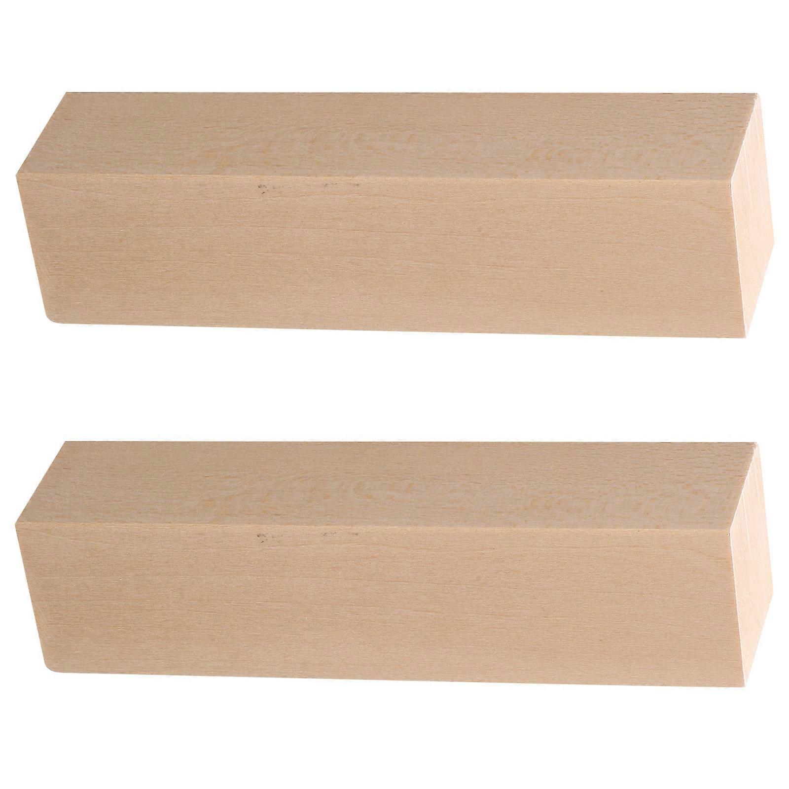 2pcs Basswood Blocks for Crafts, Beginner Whittling Kit with Smooth Edges, Safe for Wedding Decor, Home DIY, Educational and Creative Art Projects