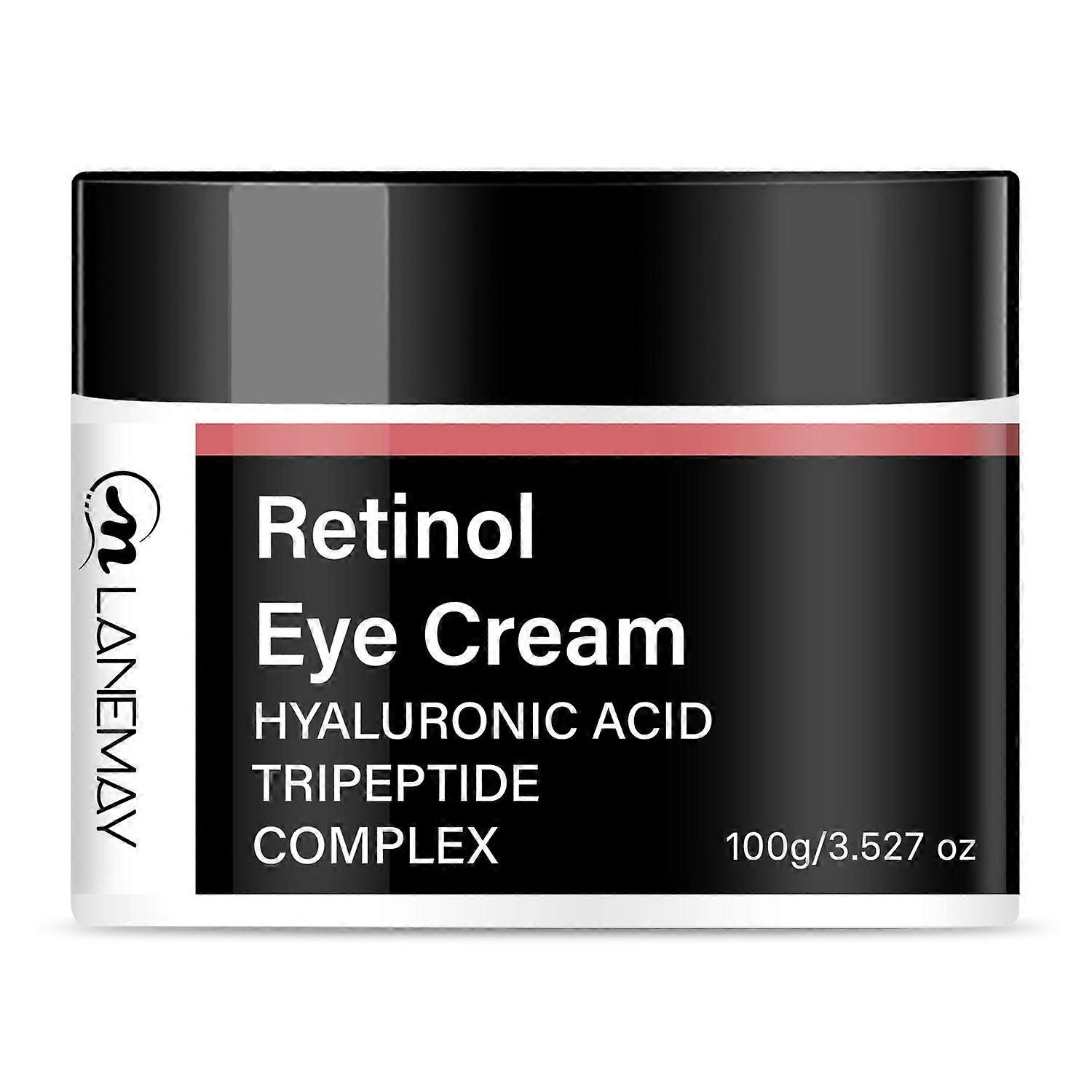 Retinol Eye Cream, Firming Under Eye Cream for Puffiness and Bags Under Eyes for Wrinkles and Dark Circles with Hyaluronic Acid and Tripeptides, 100g