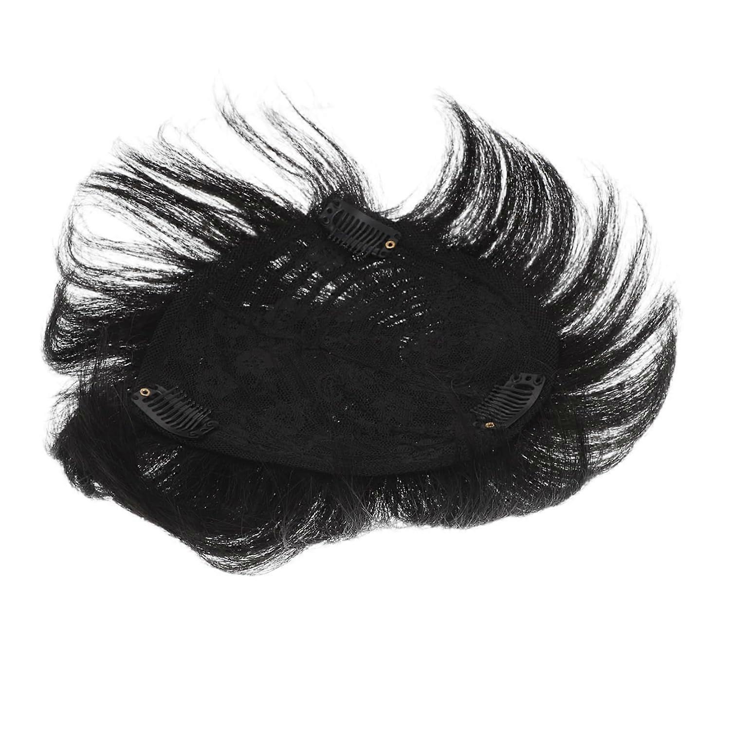 Realistic Bald Spot Coverage Short Hair Wig Men's Toupee for Cosplay and Daily