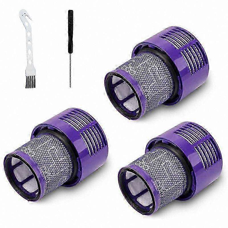 3-Pack Replacement Filters for V10 Vacuums - Fits Cyclone Models Including Animal, Absolute, and Total Clean