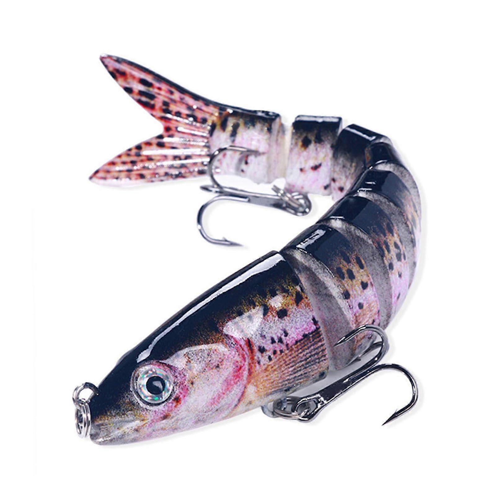 8 Segment Artificial Hard Baits MultiJointed Swimbaits Treble Hook, Saltwater Swimbait, MultiSection Crankbait Lure