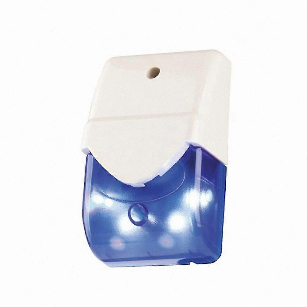 12VDC Loud Siren with Flashing LED Strobe Alert - Blue