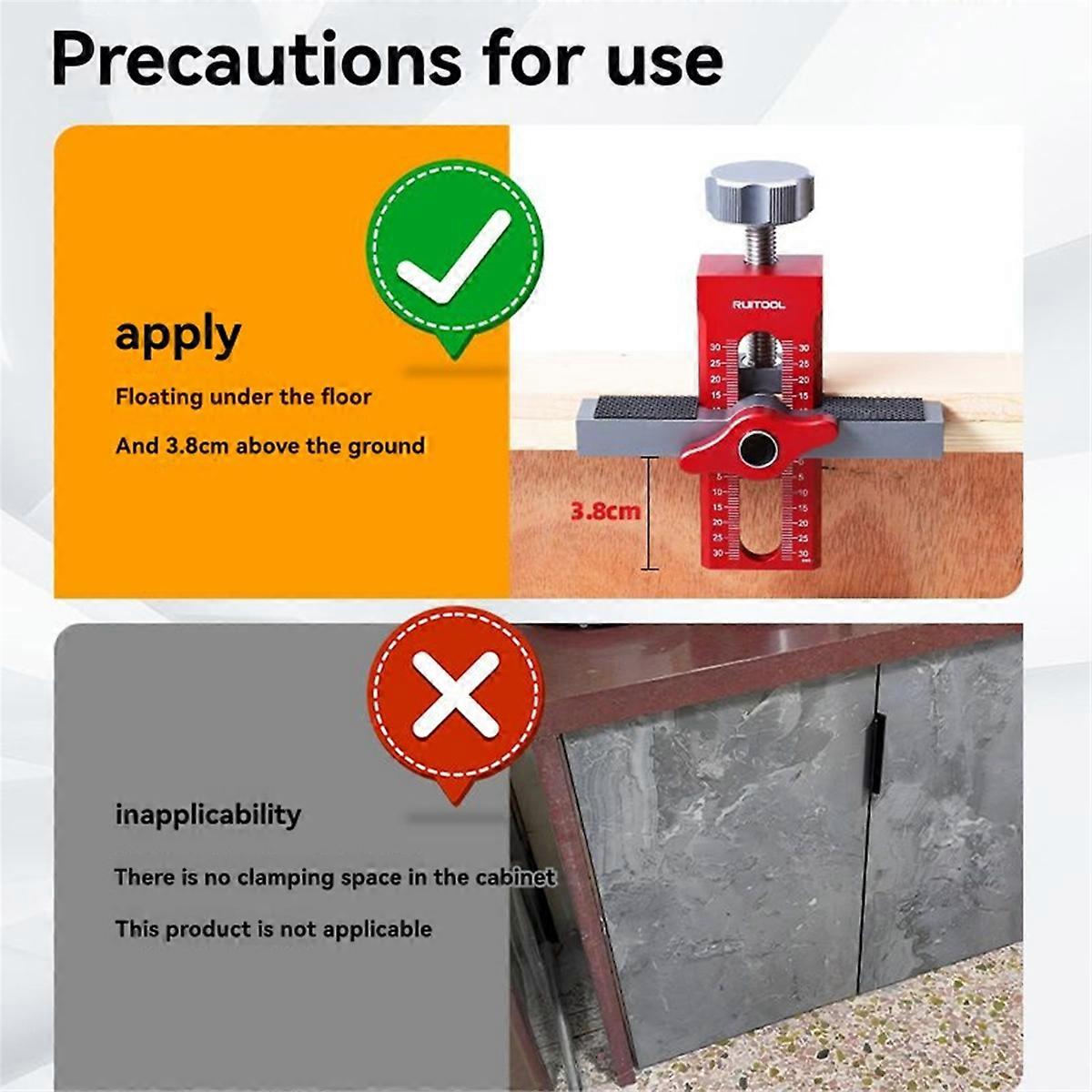 Cabinet Door Quick Leveling Device Positioning Installation Jig Door Panel Mounting Rebounding Drilling Locator