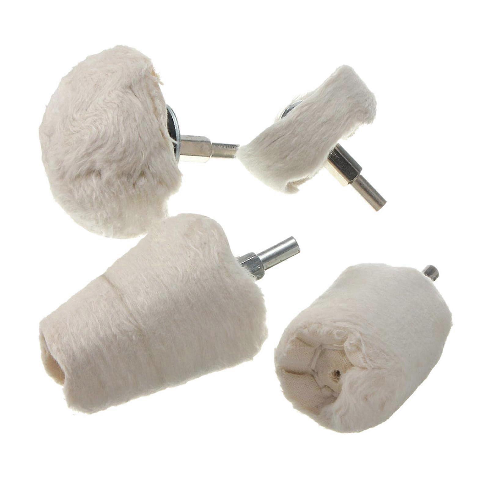 Buffing Pad Set 4 Pieces For Metal Surfaces Polishing Wheel With Hexagonal Shaft And Extension For Power Drill