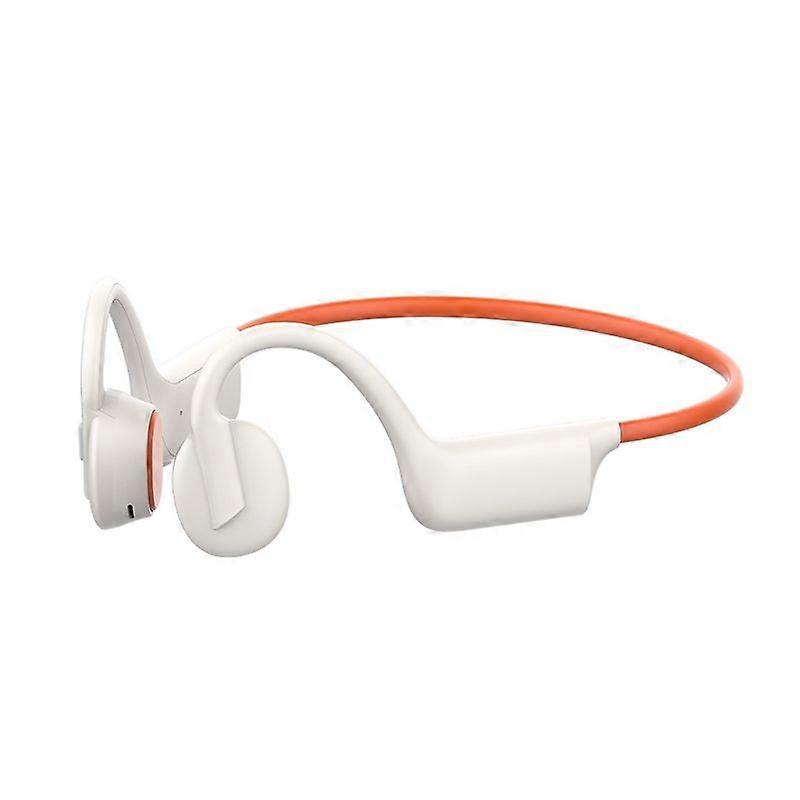 Bone Conduction Headphones Wireless Bluetooth Open-Ear Sports(White)