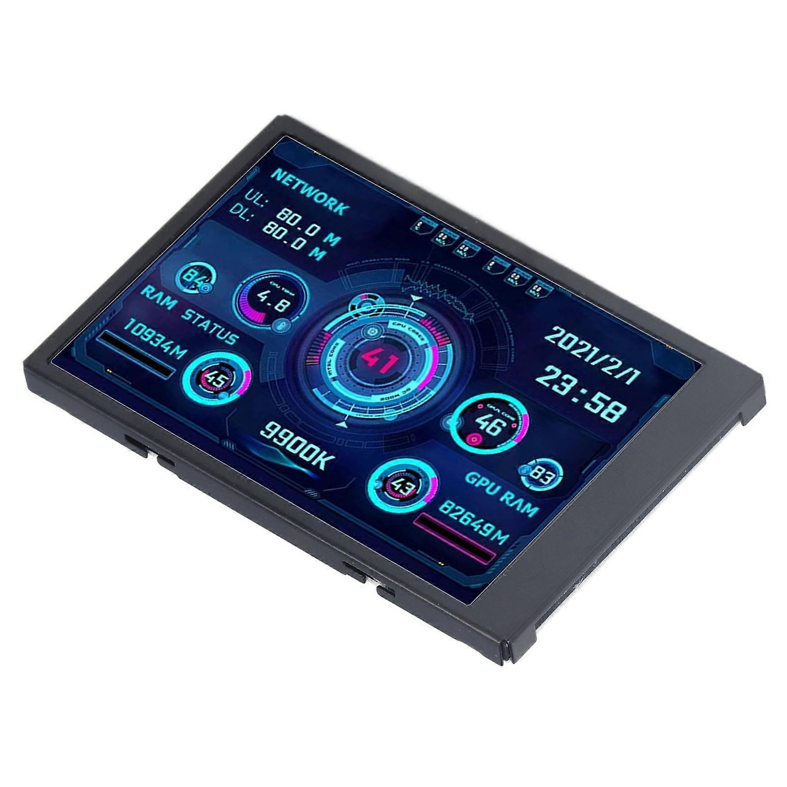 3.5in Display Screen Monitor Set 360° Rotatable IPS Full View Angle Monitor for ITX Chassis With USB3.0 Hub 