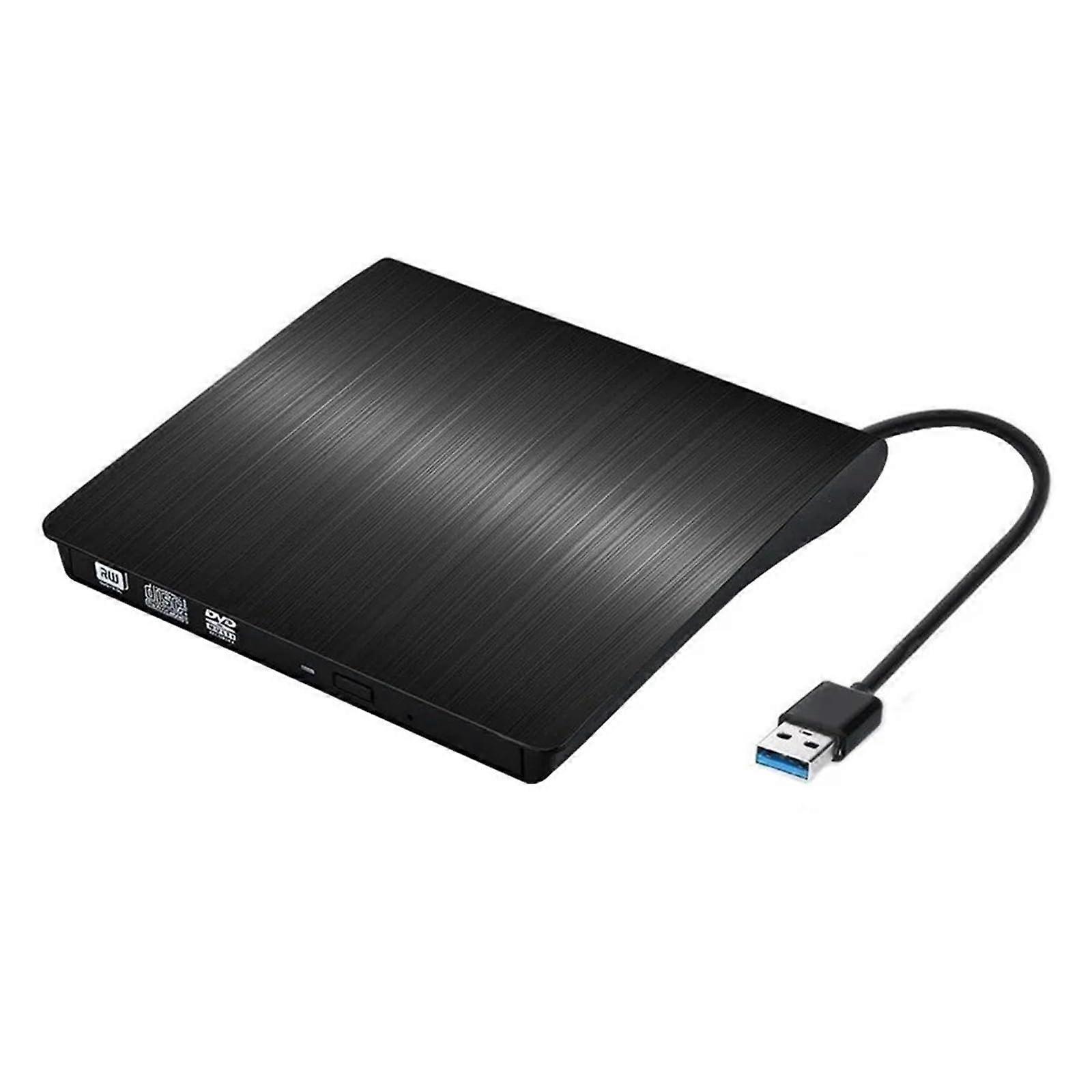 Slim External Optical Drive USB 3.0 DVDROM/DVDRW Combo Burner Writer And Play Black