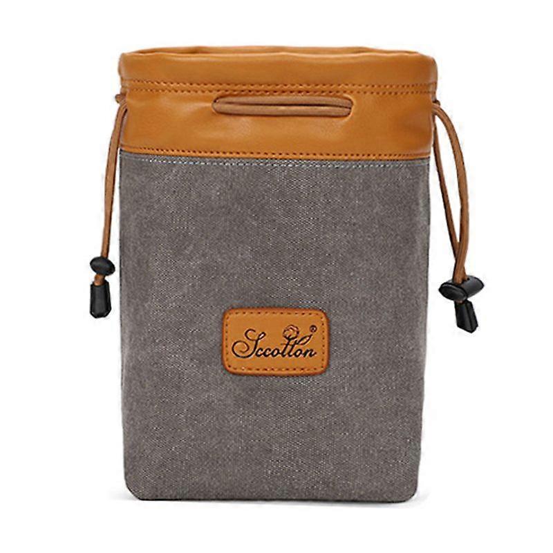 Medium Size Portable SLR Camera Storage Bag Waterproof Canvas Drawstring Camera Pouch for Canon/Nikon/Pentax/Fuji