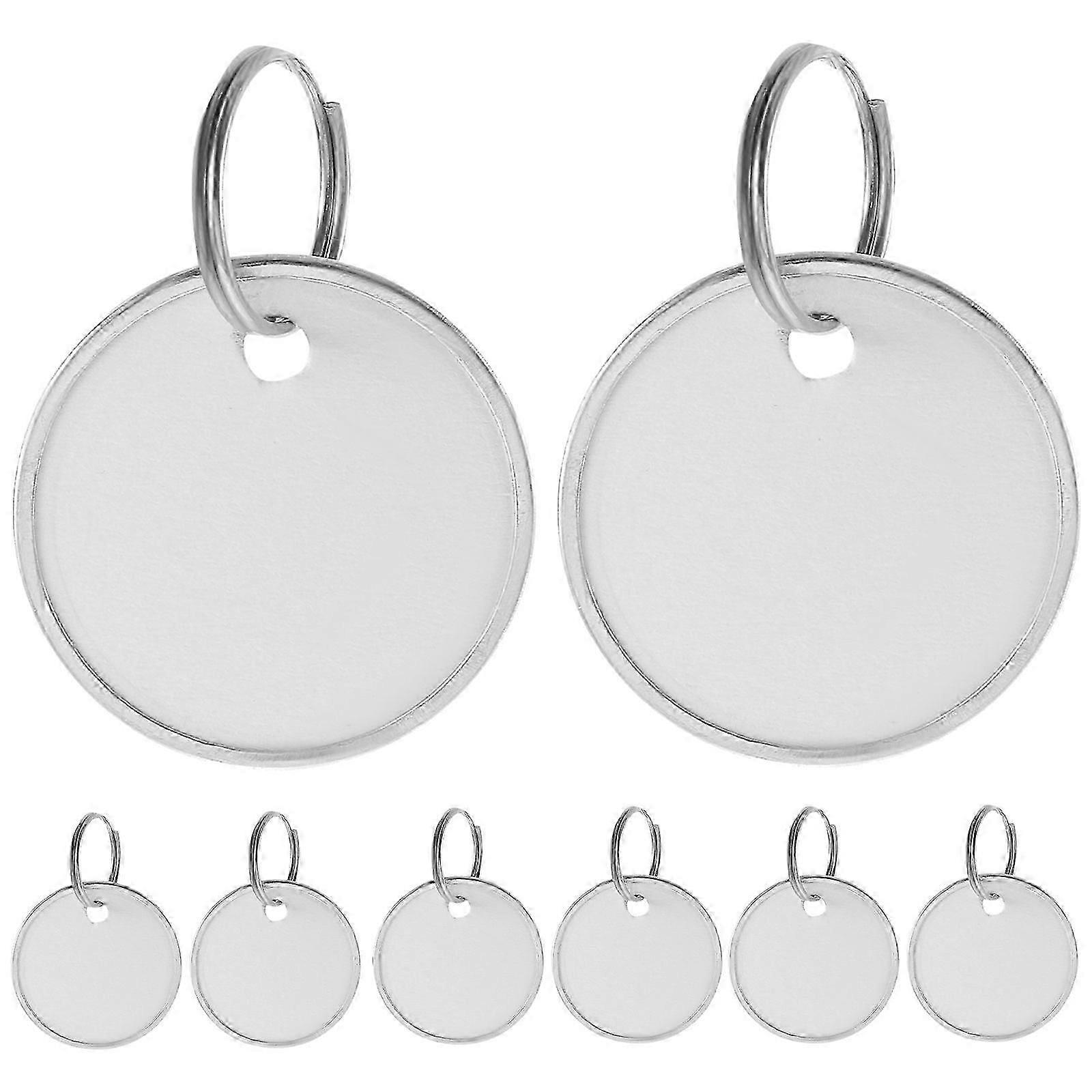 50pcs Key Rings Tags Key Label Tags with Split Rings for Identifier Luggage Keys