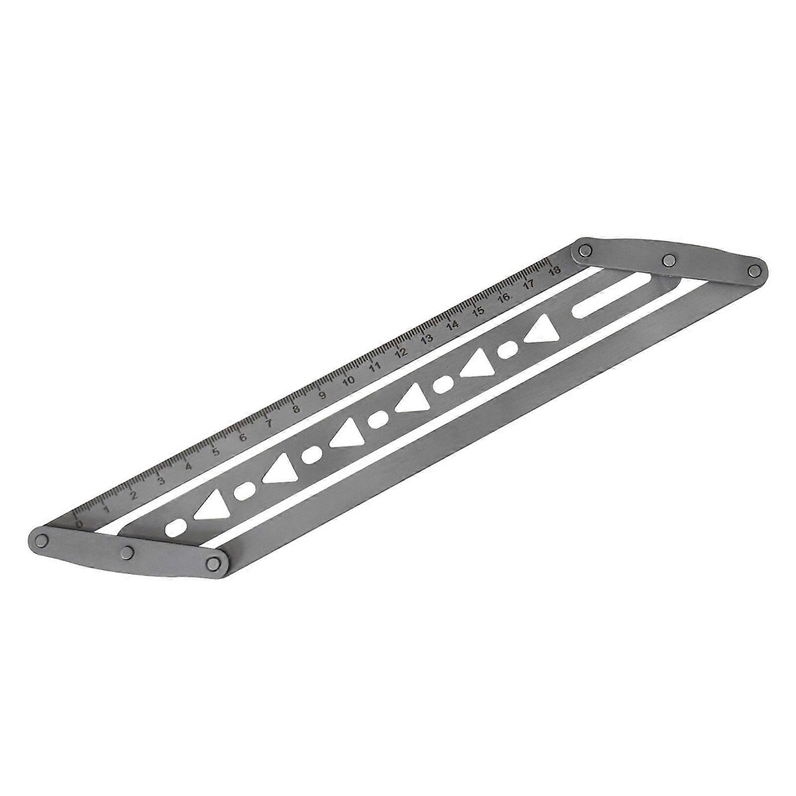 Belt Hole Positioning Guide Ruler Stainless Steel Belt Hole Punching Template Ruler For Leather Craft Crafting Project Multicolor