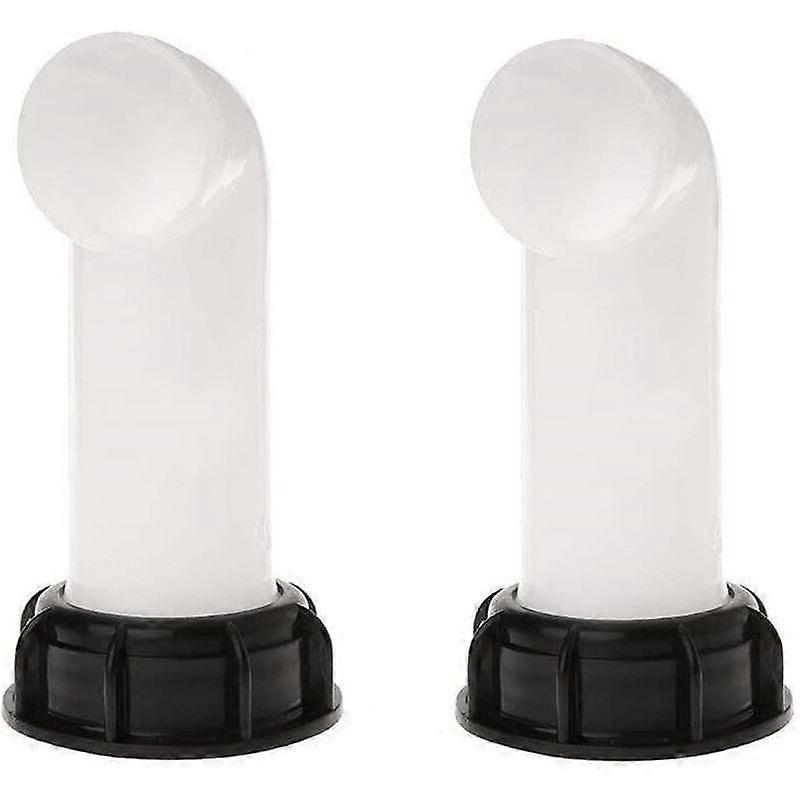 2PCS. 60 mm White Tank adapter, Tank valve, IBC drain tank adapter for IBC Tank