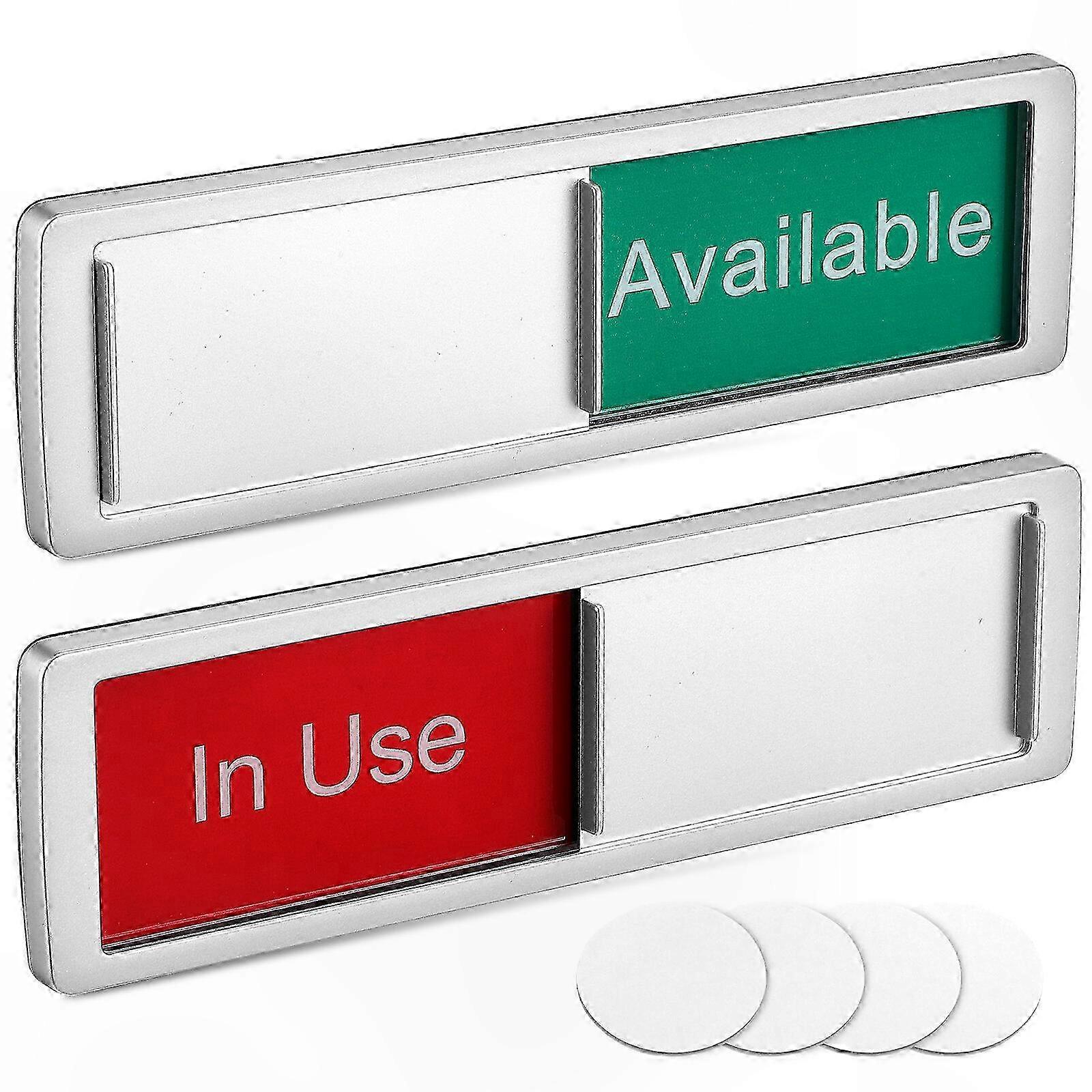 Door Status Indicator Signs - Privacy Labels for Home, Office, Restroom, Conference Room - 2 Pack
