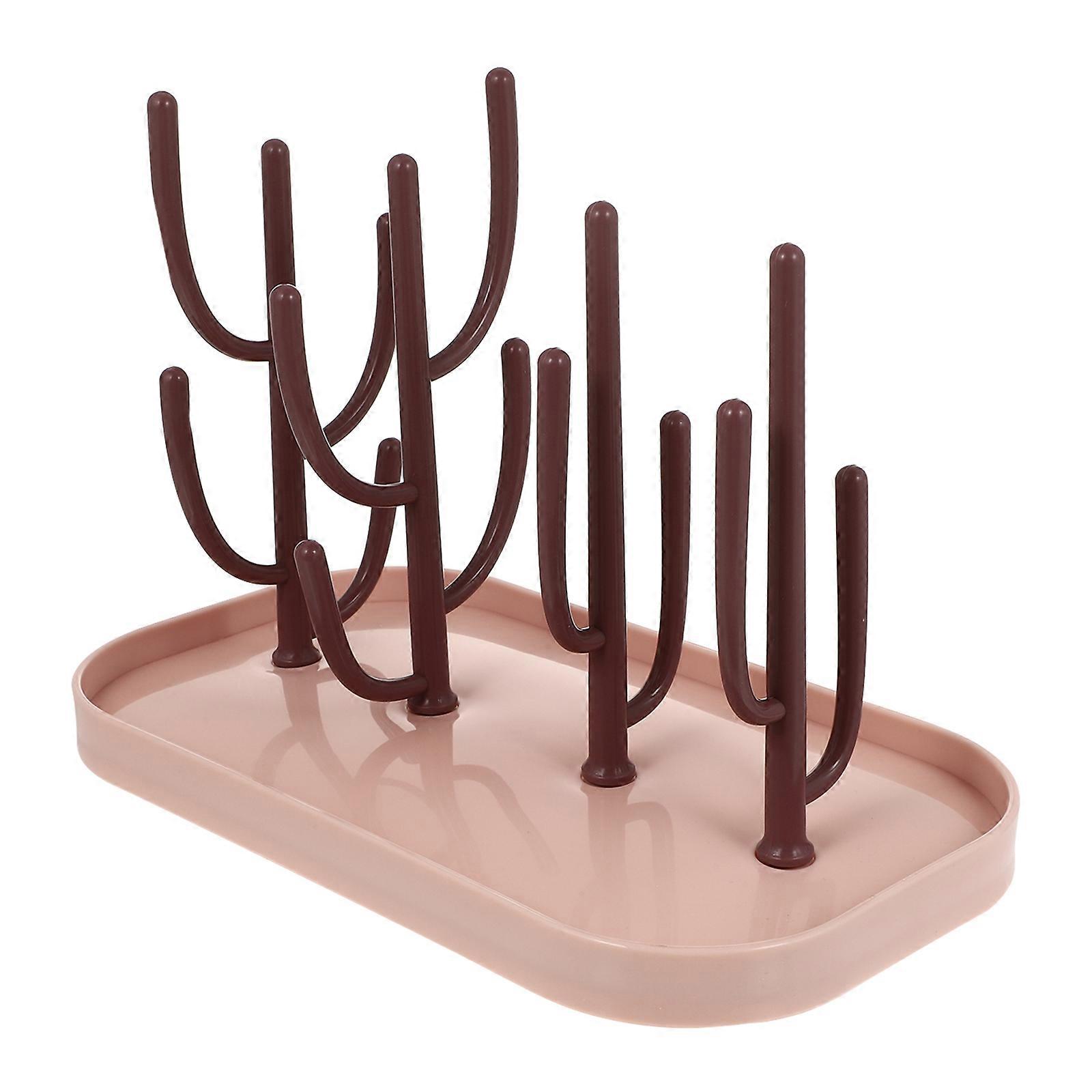 Pink Milk Bottle Drying Rack for 1Pcs Creative Cup Holder in Kitchen