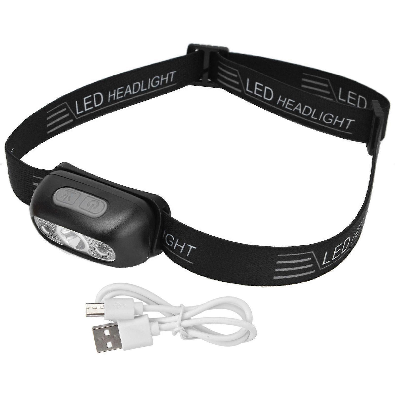 Head Lights Mini USB Charging Outdoor Adventure Gesture Sensing LED Sensor Headlight for Cycling Fishing Running