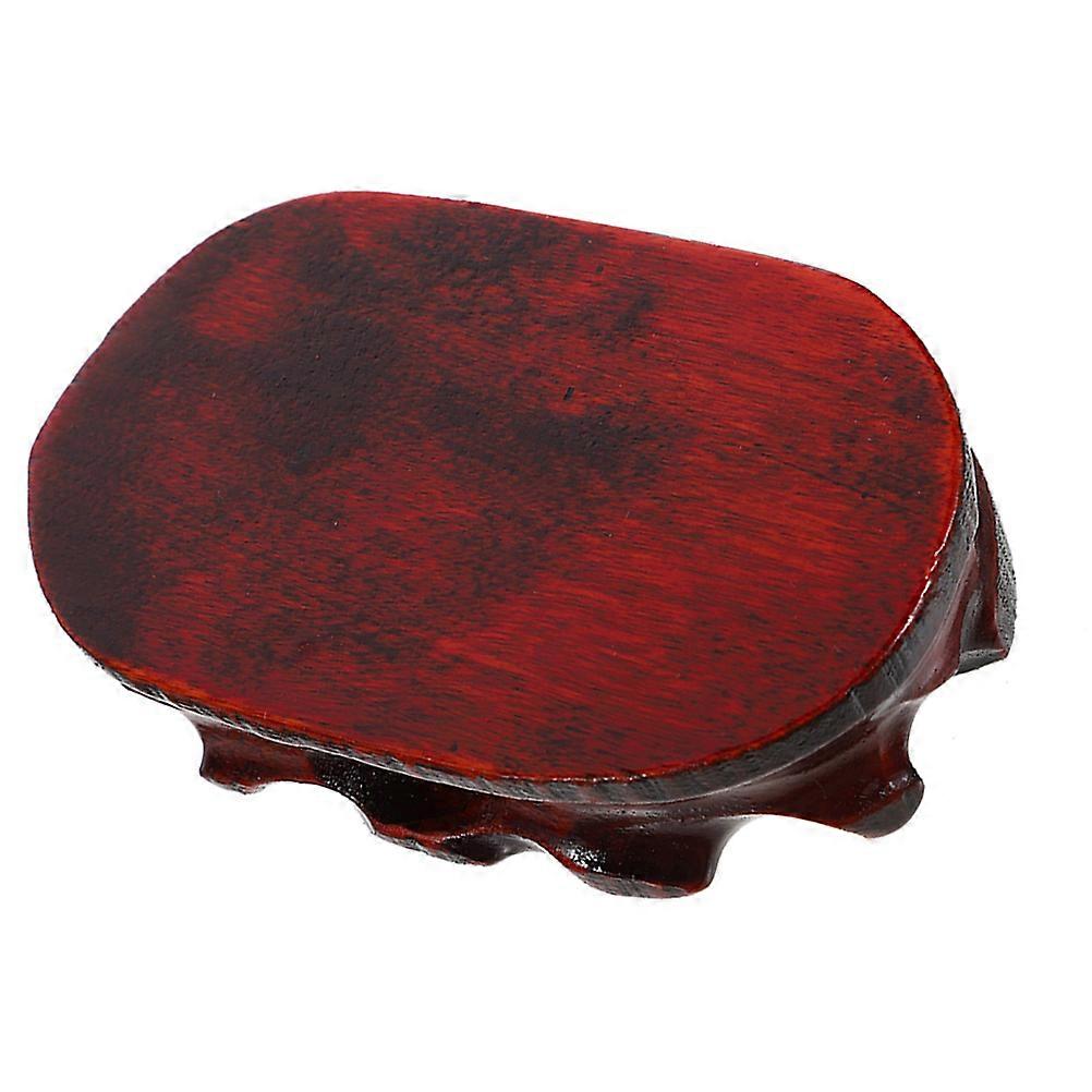 Dark Red Wood Display Pedestal Stand for Figurine Display Stand