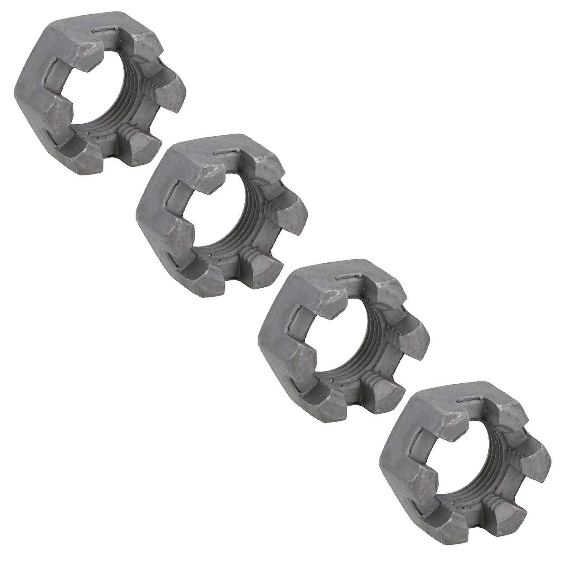 5/8" UNF Slotted Castle Nuts for Trailer Hubs Castellated Hub Bearing Nuts 4pk