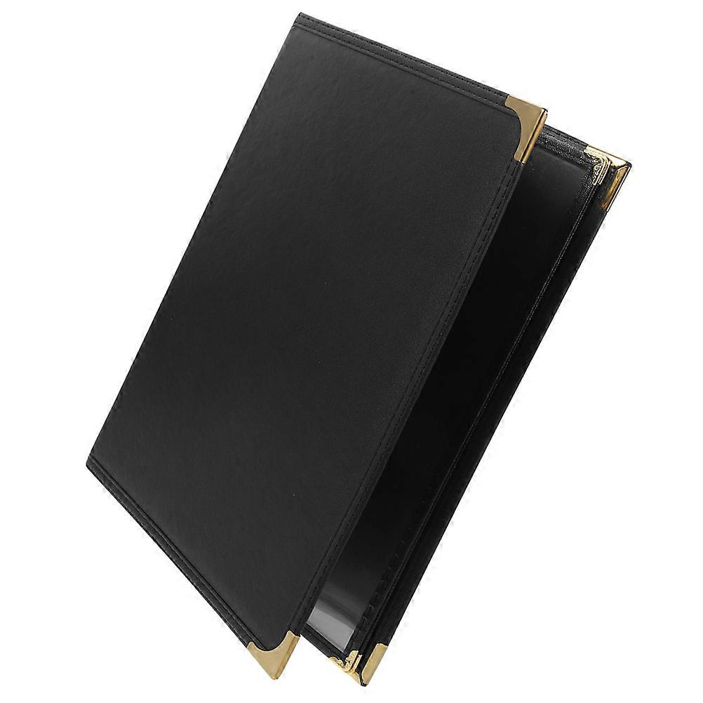 Black Menu Holder Menu Cover Suitable for Restaurant with Sturdy PVC