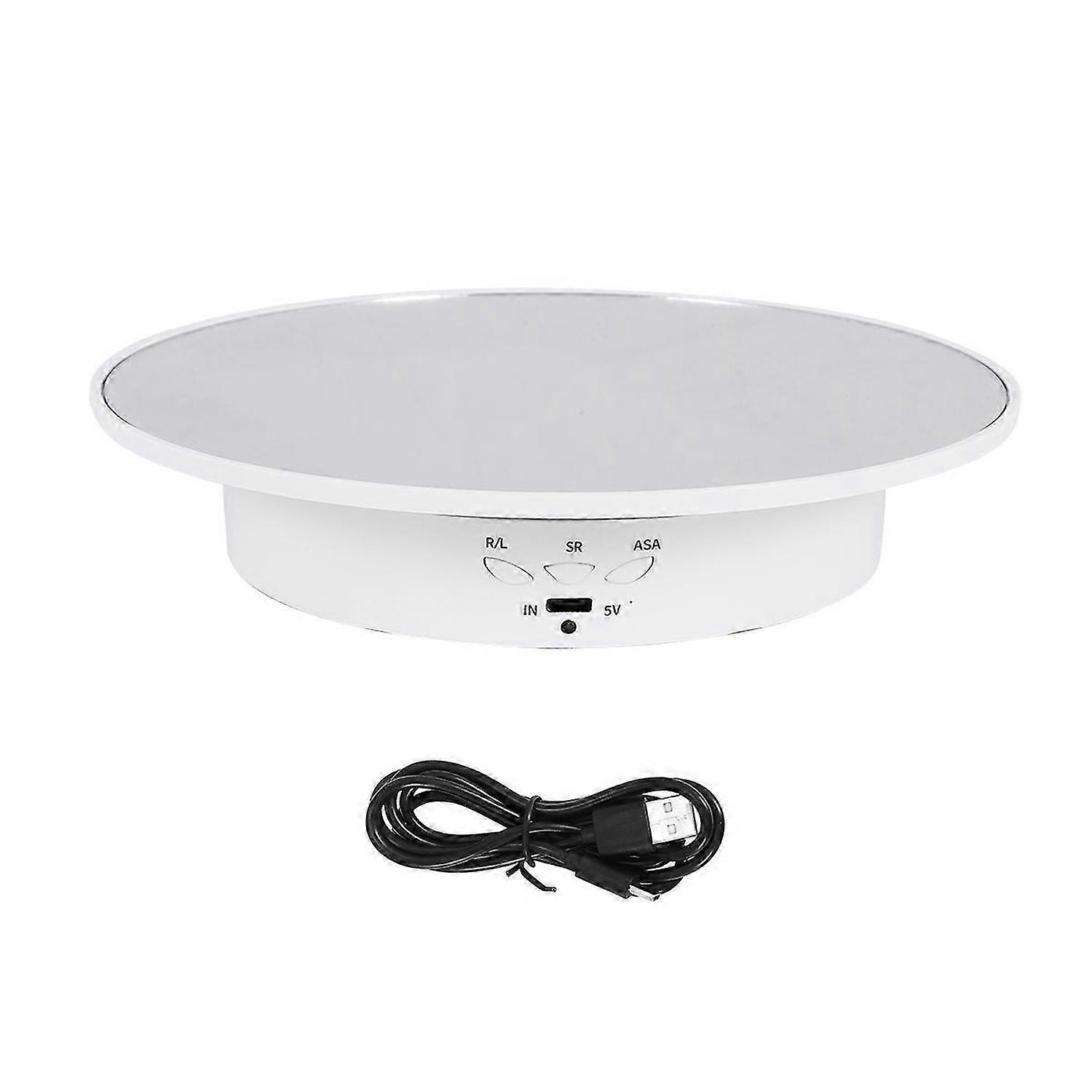 Motorized Rotating Display Stand, 7.87Inch,Mirror Covered 360 Degree Turntable Display Stand for Pho