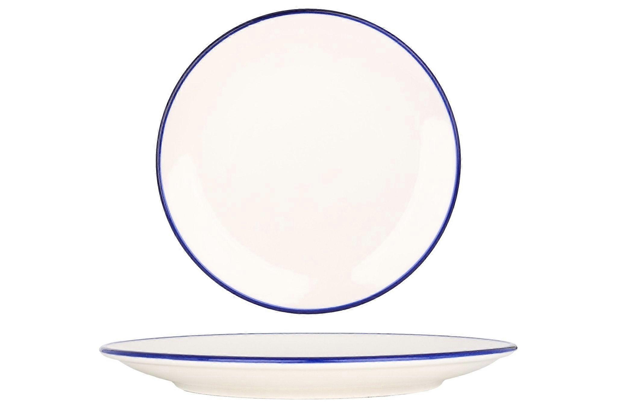 リナール ディナープレート - ブルーエッジ - 磁器 - 27 cm - 6個セット