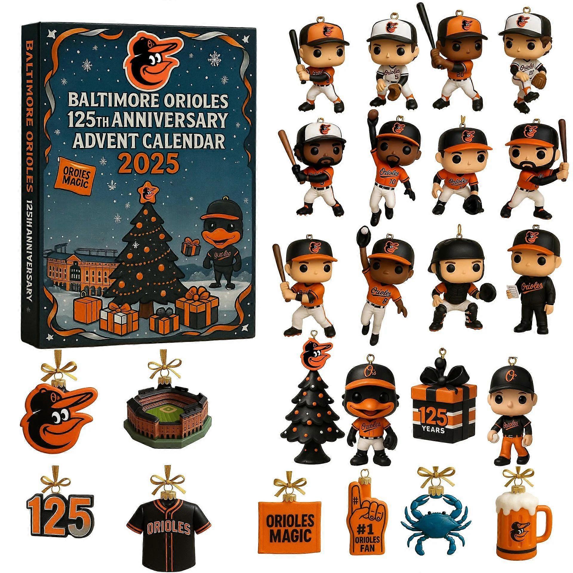 Major League Baseball Team Commemorative Christmas Blind Box Countdown to the Advent Christmas Tree Decoration Acrylic Pendant