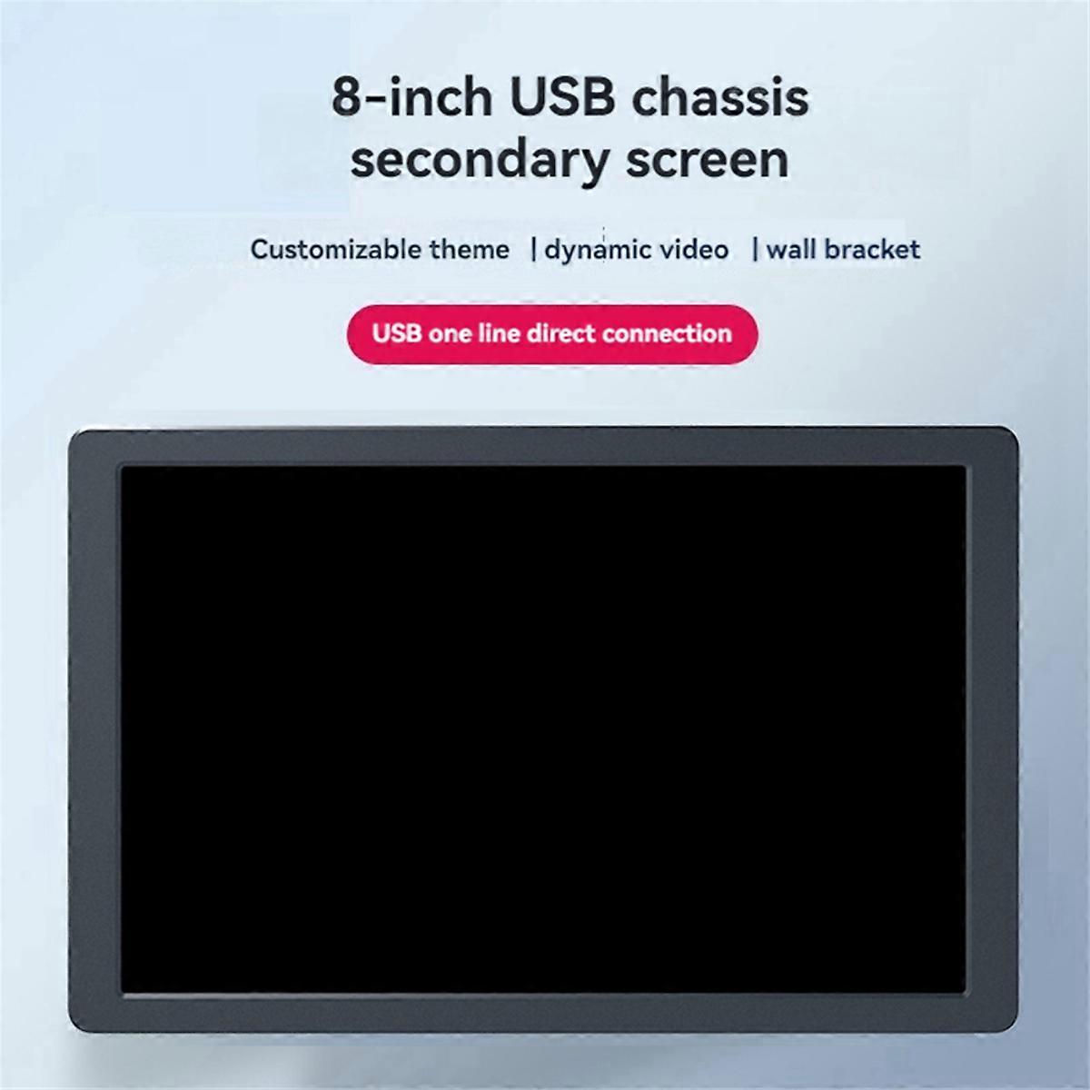 8 Inch IPS USB Monitor 1280x800 Type-C LCD PC Case Screen Space Gray