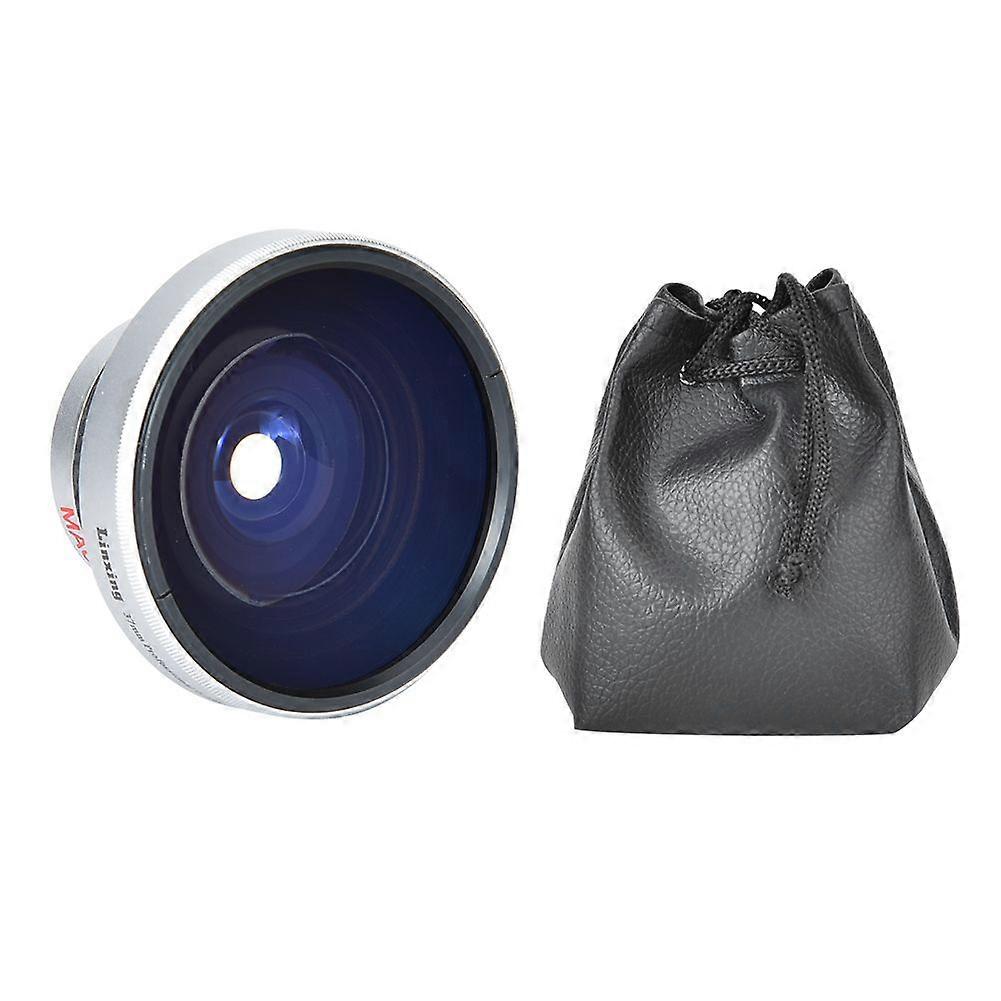 Silver Strong Applicability 37mm 0.25X Super Fisheye Additional Lens for 37mm Caliber Camera Lenses