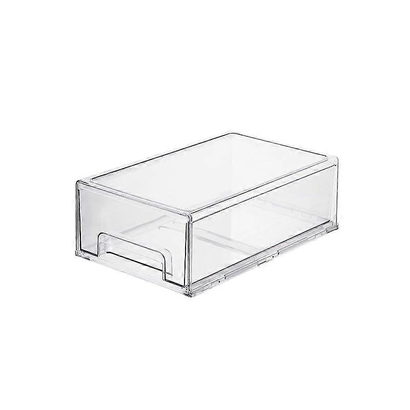 Acrylic Drawer Organizer Large Capacity Transparent Storage Box For Cosmetics, Stackable Design, PET Material