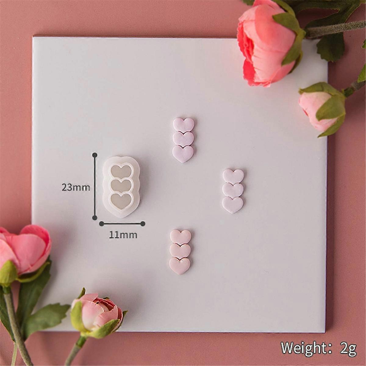Valentine's Day Series Soft Ceramic Clay Molds, Handmade Tools