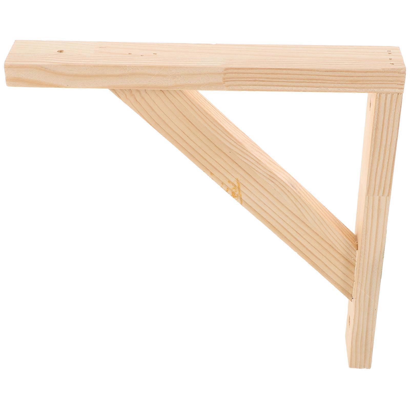 Wooden Shelf Brackets for Wall Mount 4Pcs Decorative Triangular Brackets