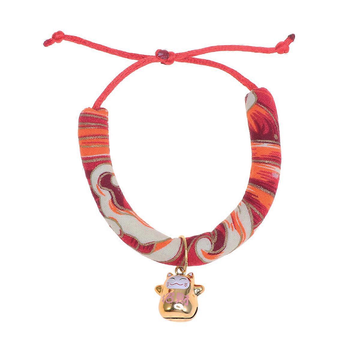 Japanese Style Cat Collar for Pet Use with Pattern