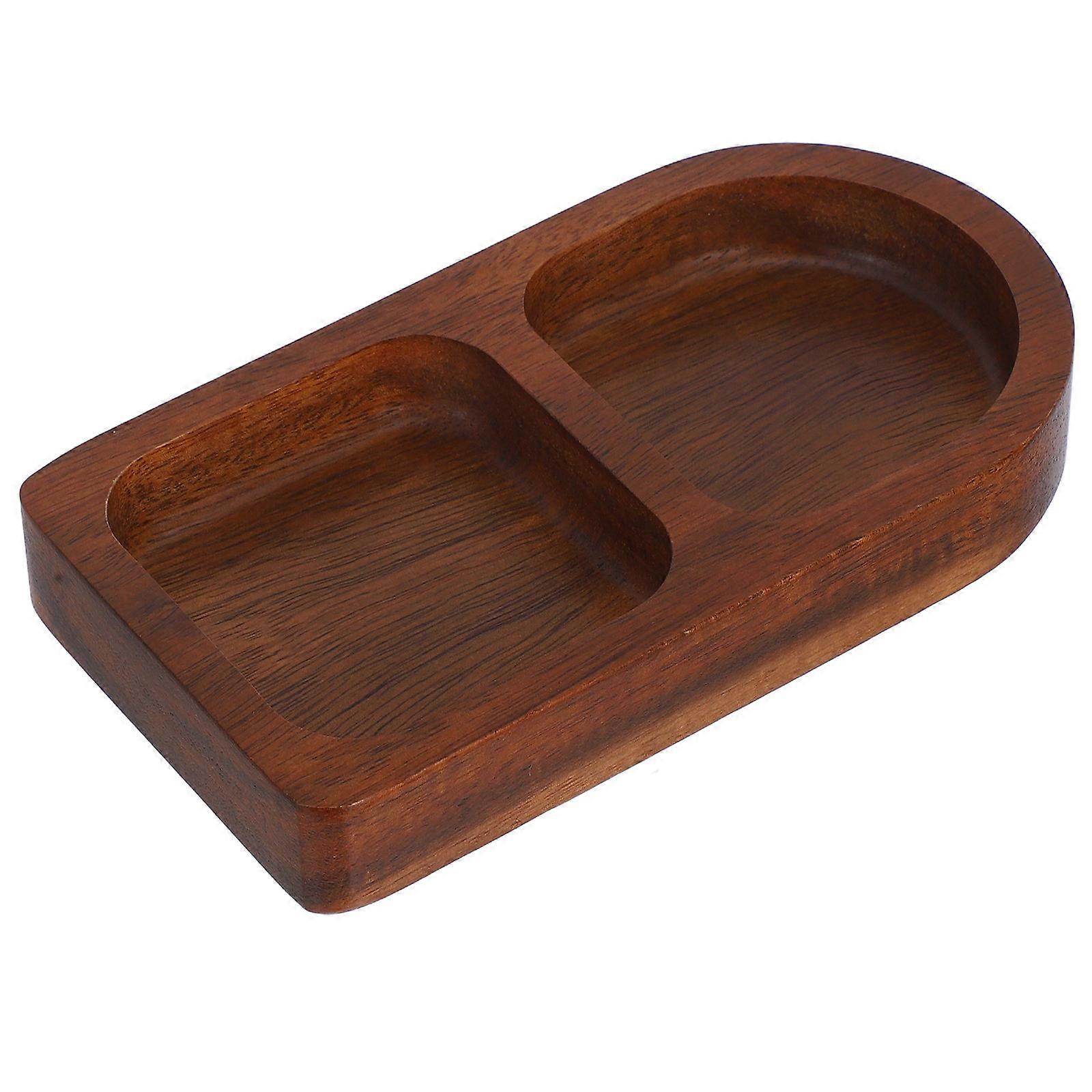 Wood Seasoning Dish 4Pcs Rectangular Spice Dish For Home Kitchens Elegant Design Use