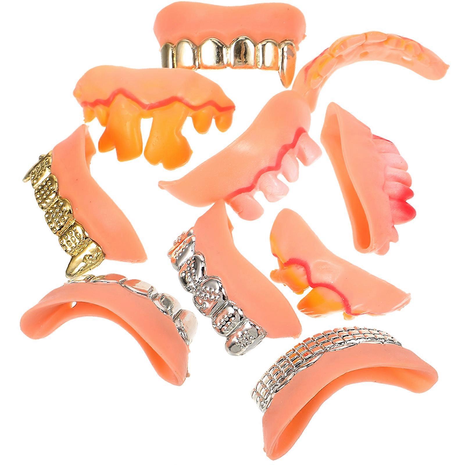 Cosplay Party Fake Teeth PVC Props for Halloween 40Pcs Assorted Colors