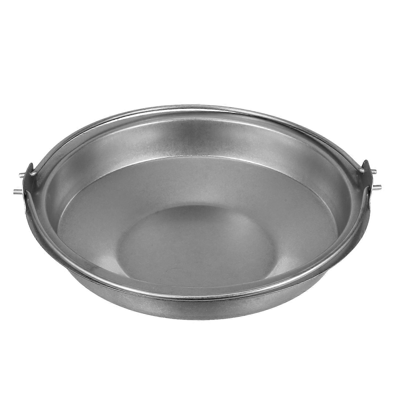 Sukiyaki Pot 2Pcs Stainless Steel Hotpot Cookware Perfect For Family Cooking Stylish Design Large Capacity Enables Efficient Cooking