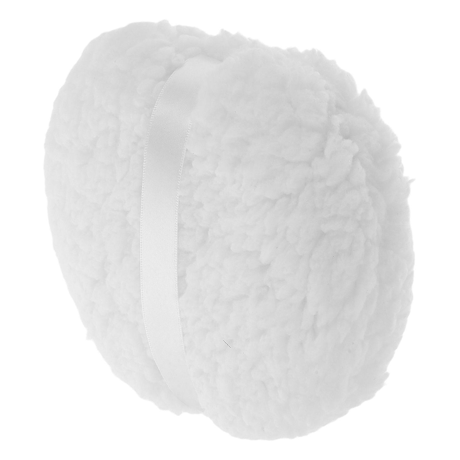 Oversized Body Dusting Puff Soft Powder Applicator for Women 4Pcs White