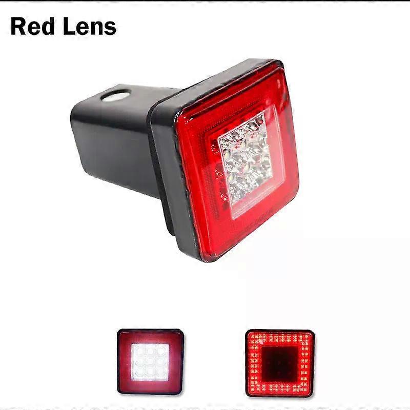 Apply Red & White LED Towing Hitch Cover Tail/Brake,Backup Reverse Light For pickup trucks SUV Jeep w/ Class III 2"x2" Hitch Receiver