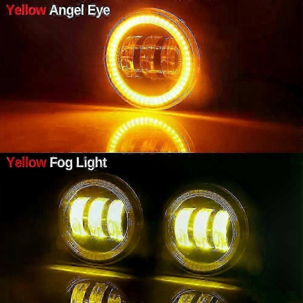 Daytime Running Lamps Pair, LED Angel Eye Fog Lights DRL, 12V-Compatible for Sportback Models 2009-2018