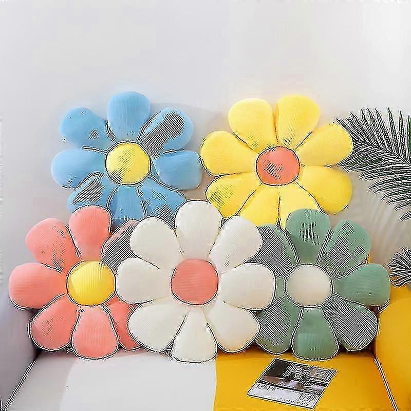 花のぬいぐるみクッション 柔らかい植物 漫画チェアクッション リビング 寝室 ホームデコレーション枕 ソファクッション 誕生日プレゼント