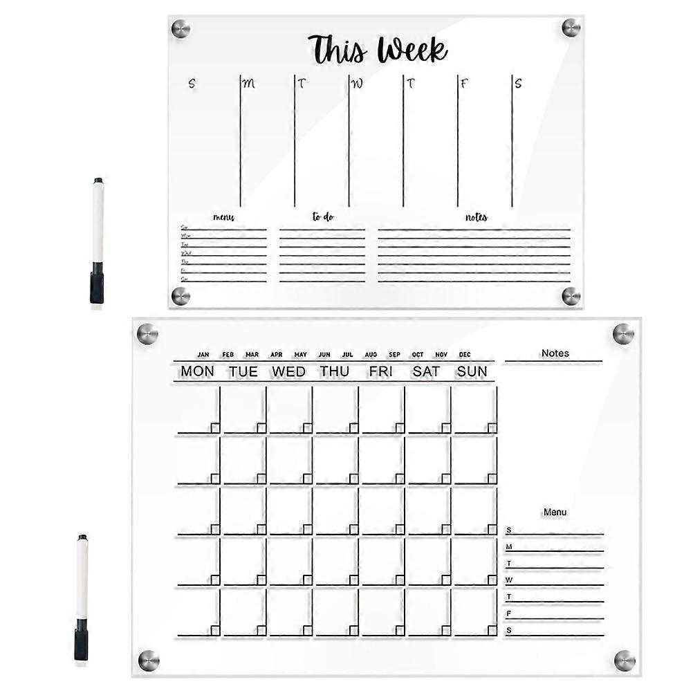 Practical Notice Boards 2 Sets Suitable For Home Office And Birthday Events Crafted From Transparent Acrylic For Making Signs