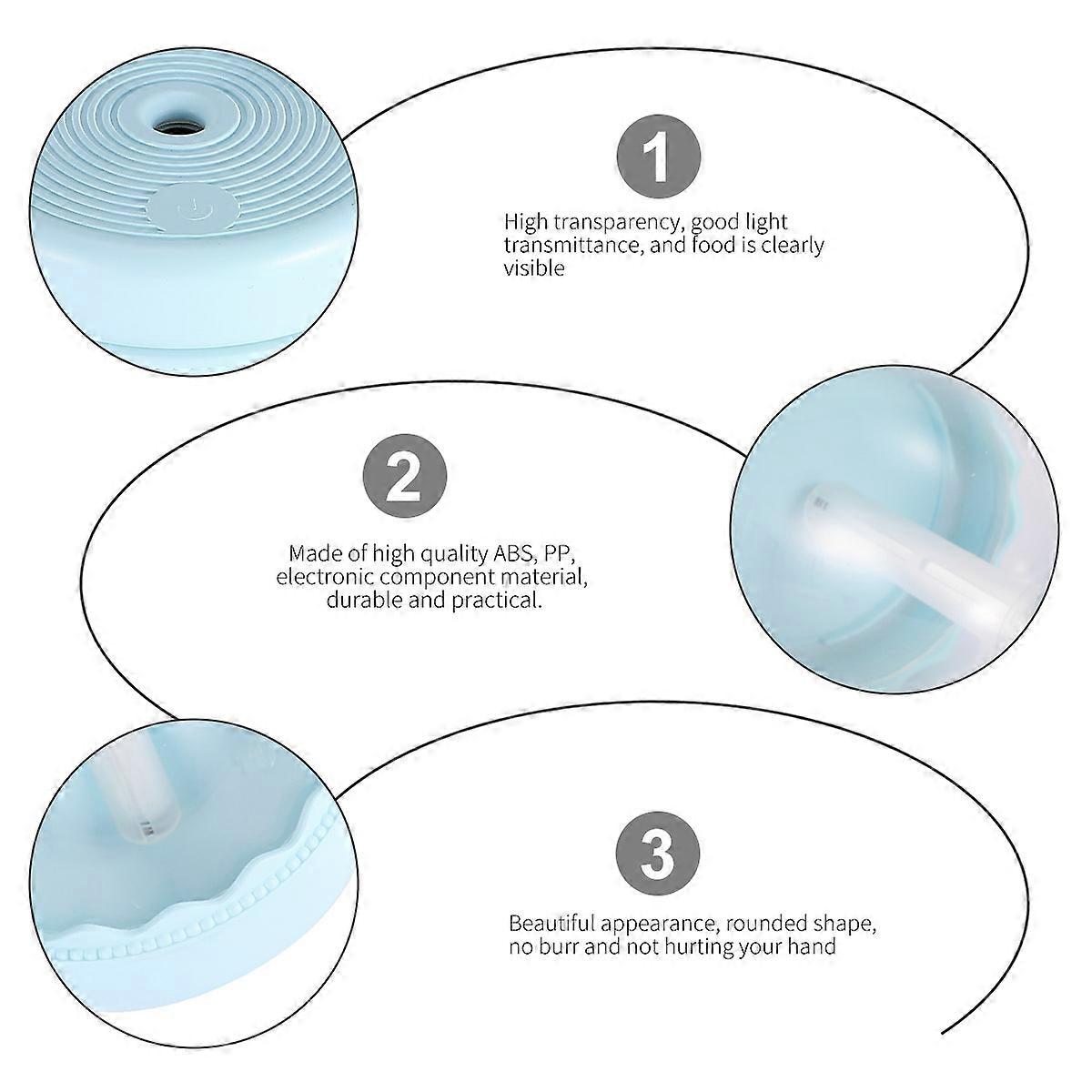 Air Humidifier Mini Set For Travel Indoor Use USB Charging Blue Essential Oil Diffuser 1 Set