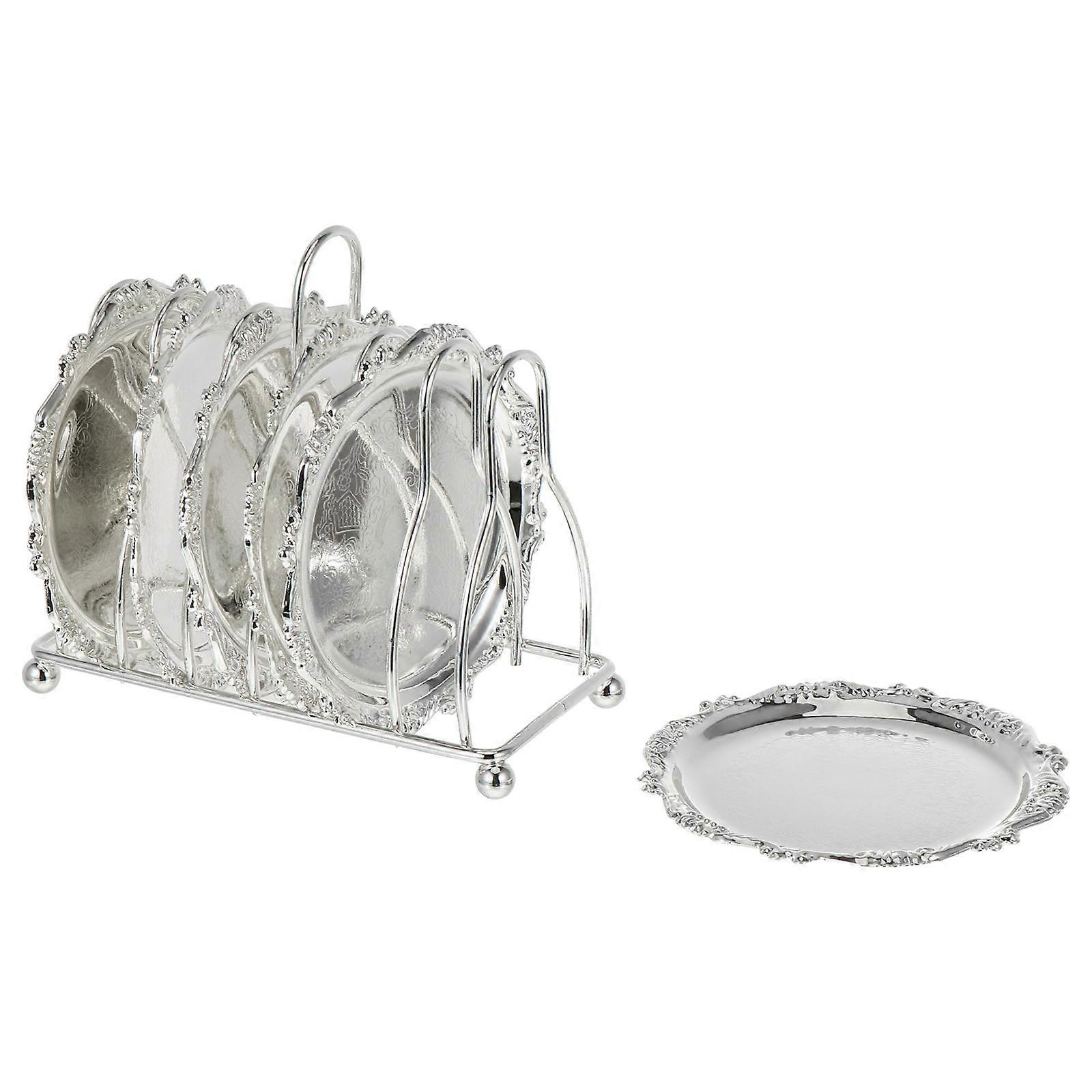 Cup Mat Holder Retro Design Zinc Alloy Table Accessories Protect Tabletop Home Decoration 1 Set