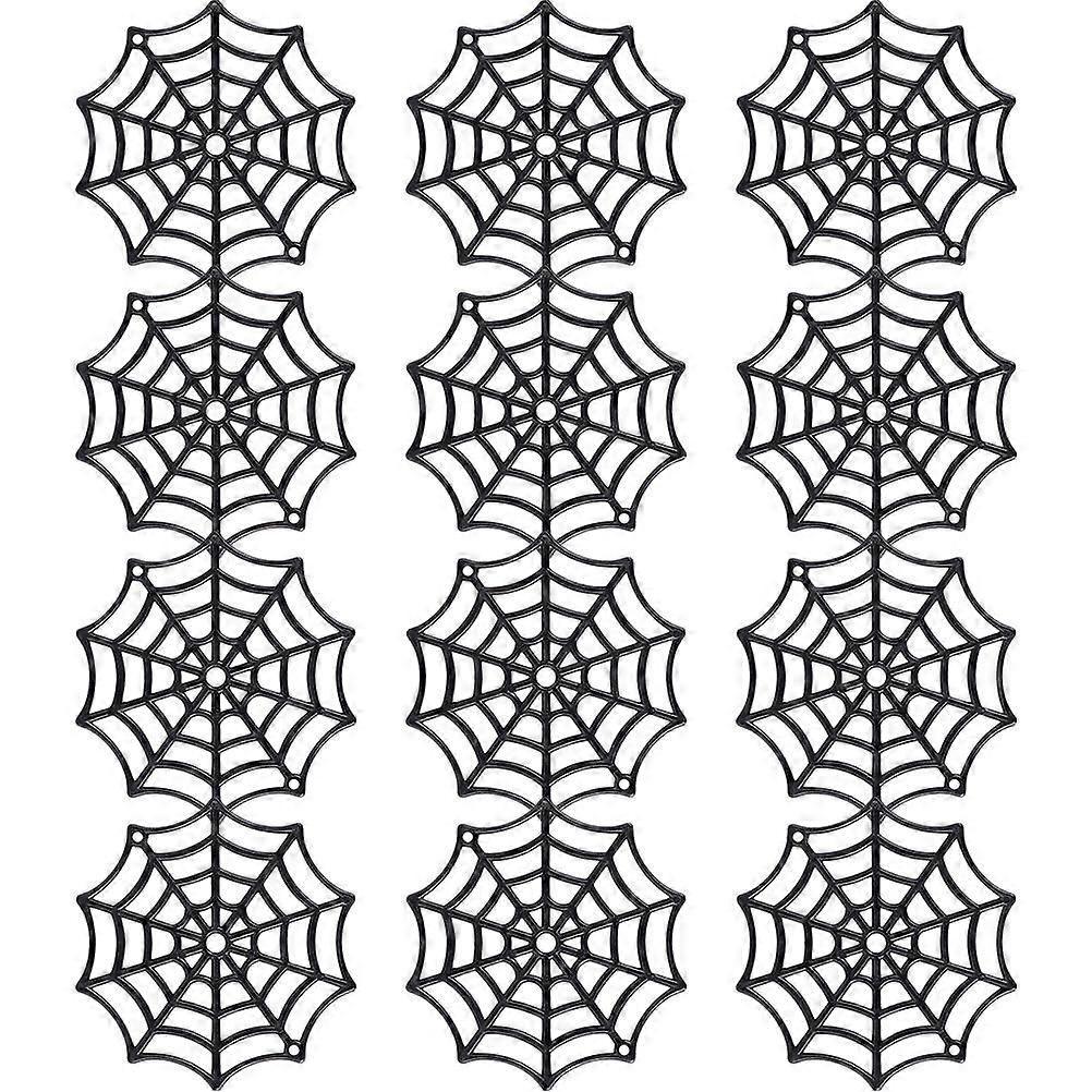 Black Plastic Spider Web Halloween Cobweb Decor for Decoration 300Pcs