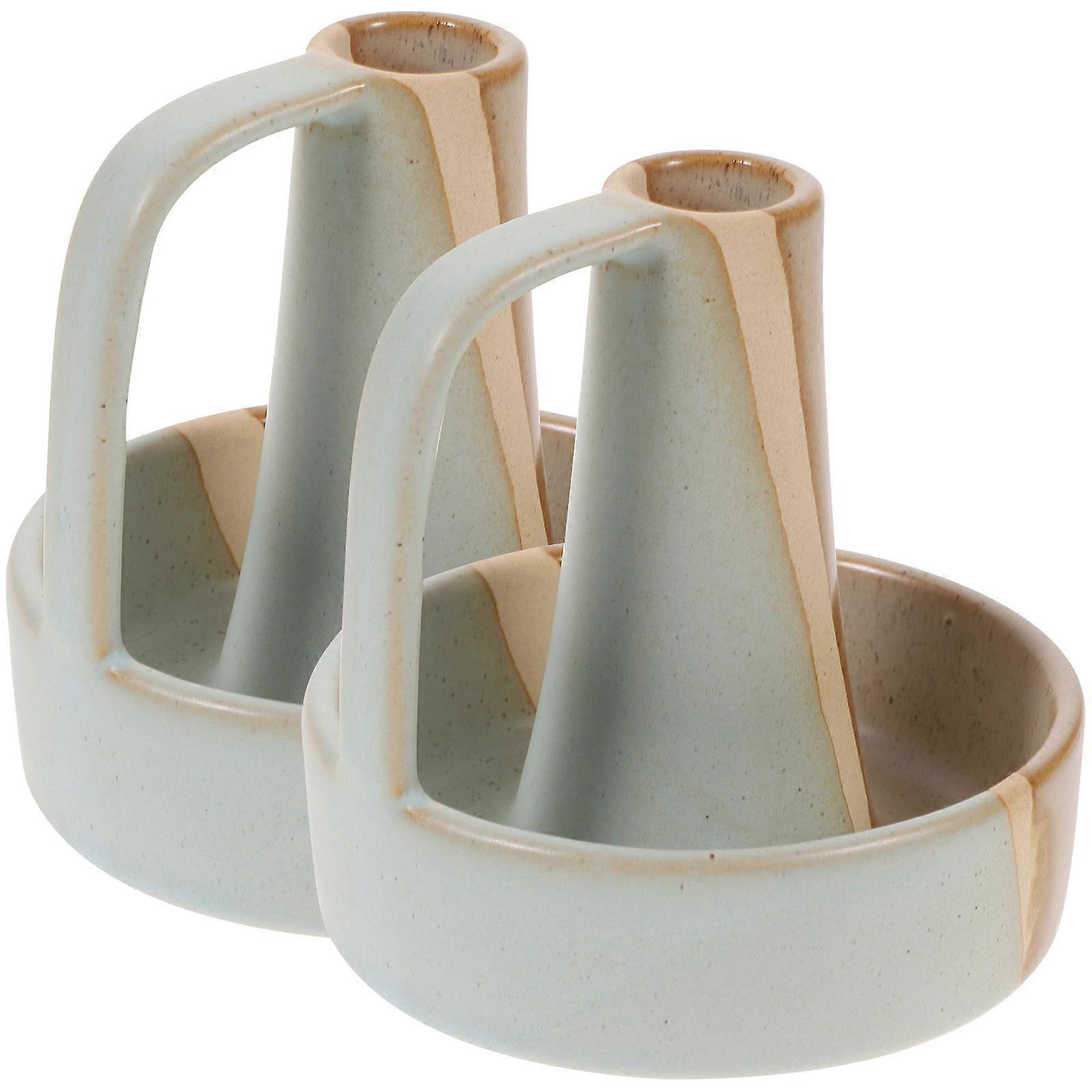 Multi Ceramic Candle Holder Set of 6Pcs for Decorative Purposes