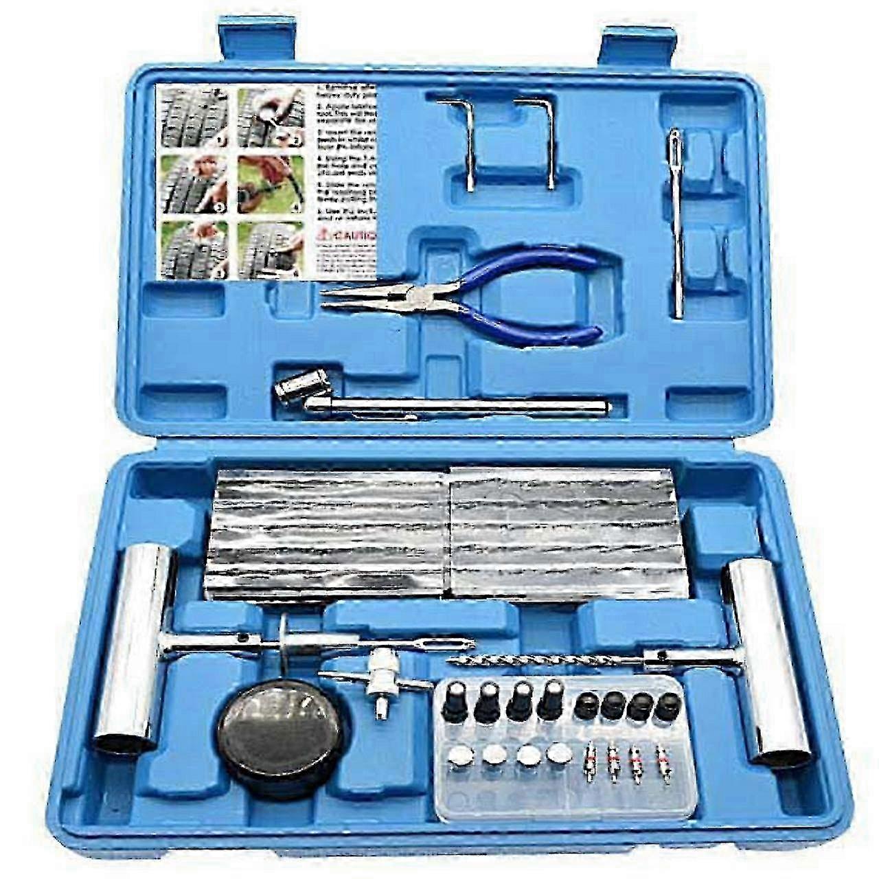 Portable Storage Case, Heavy Duty Tire Repair Kit, Professional Quality Universal Tools, Durable & Safe, Multiple Uses, Easy To Use Extra Strong