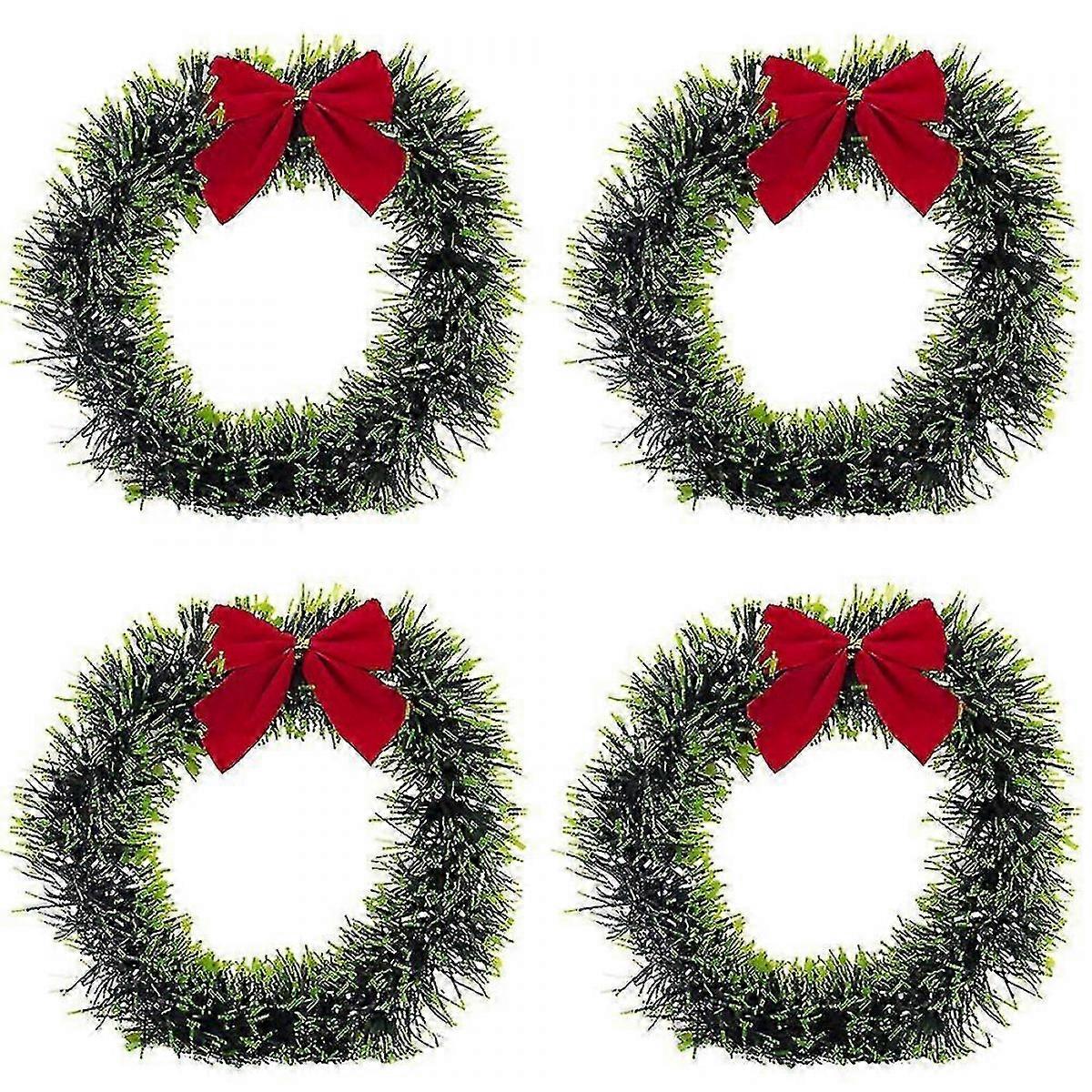 Tinsel Wreath Christmas For Door Kitchen Decor