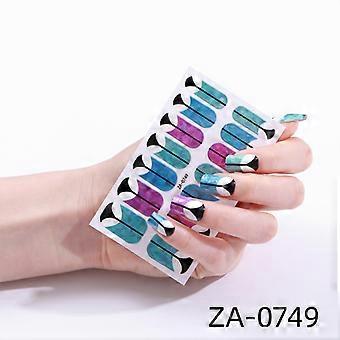 Heißer verkauf 14 finger nagel aufkleber 3D heißer stanzen nagel aufkleber imitation diamant wasserdichte nagel aufkleber Douyin heißer verkauf modell Z/A-0749 nagel