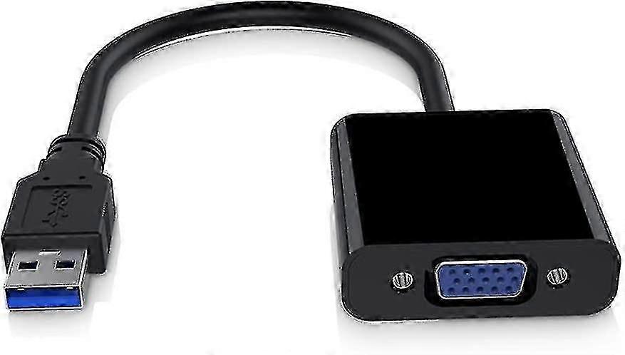 USB 3.0 till VGA-adapteromvandlare, 1080P USB till VGA-videografikkortsskärm Extern kabeladapter kompatibel PC Bärbar dator Windows 7/8/8.1/10 / etc