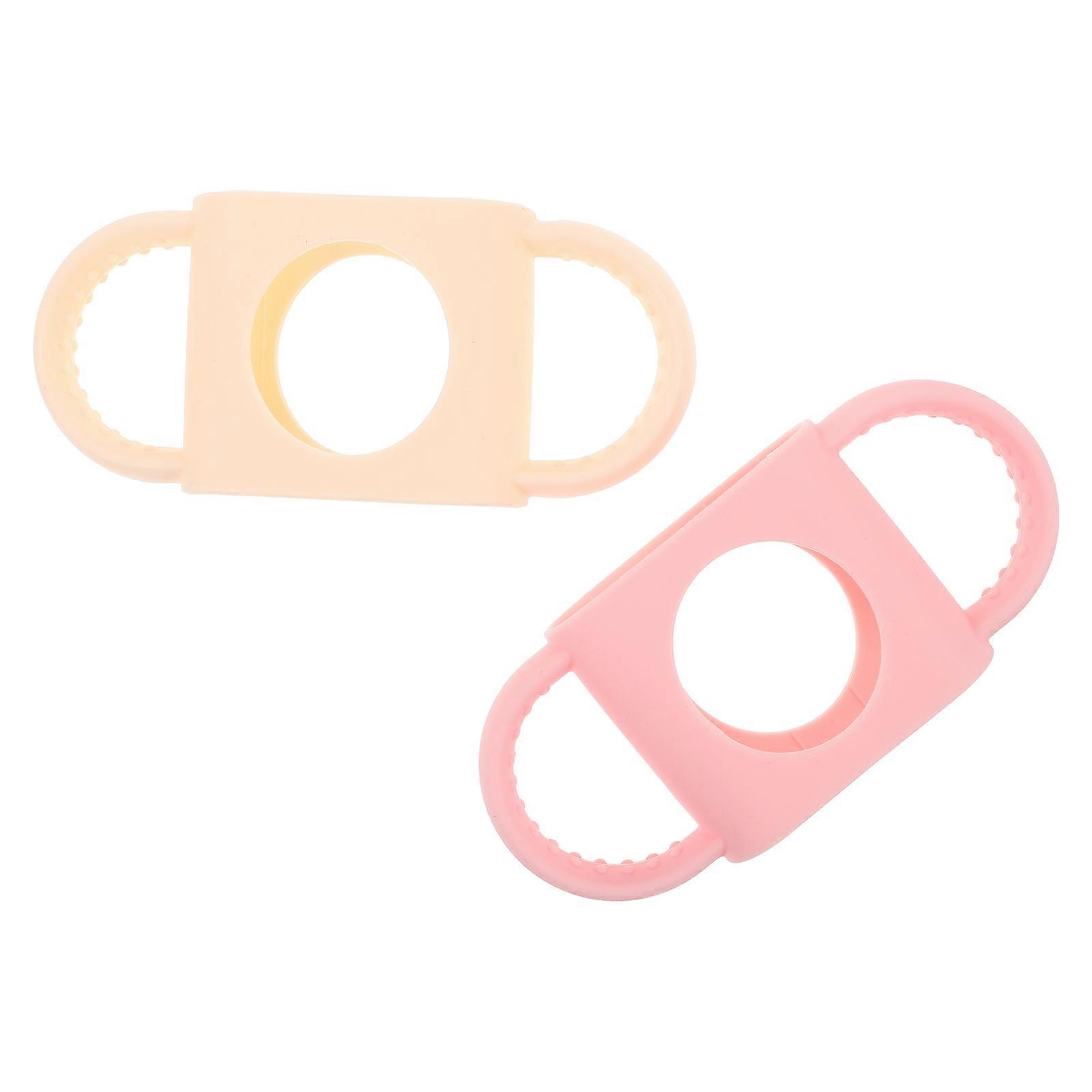 Silicone Feeding Bottle Grips Baby Bottle Handles for 4Pcs Assorted Color