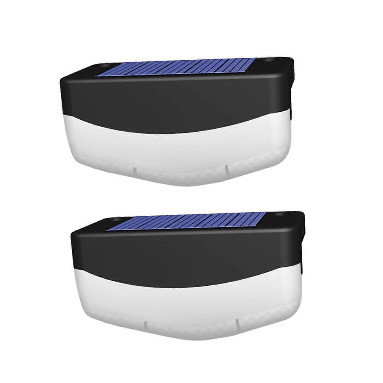 Solar Step Lights 2Pack Outdoor Deck Lighting Garden Pathway  Conversion Panels Weather Resistant